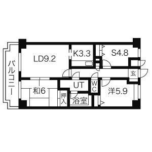2LDK 間取り図