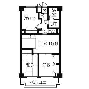 3LDK 間取り図
