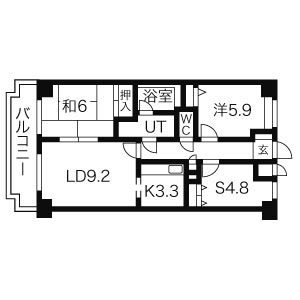 2LDK 間取り図