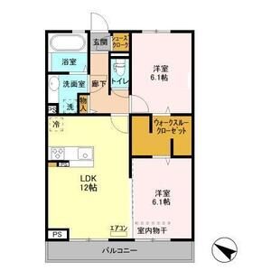 2LDK 間取り図