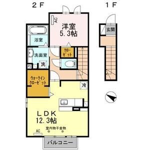 1LDK 間取り図