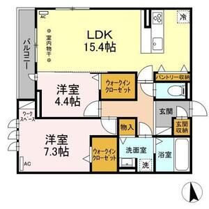 2LDK 間取り図