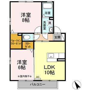 2LDK 間取り図