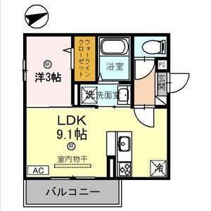 1LDK 間取り図
