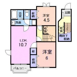 2LDK 間取り図