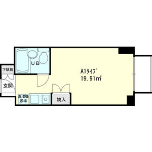 ワンルーム 間取り図