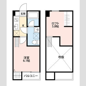 1K 間取り図