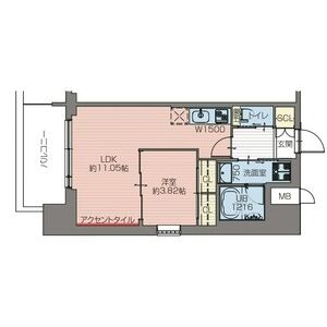 1LDK 間取り図