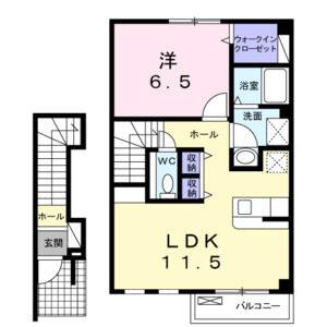 1LDK 間取り図