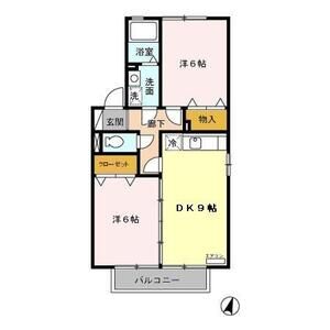2DK 間取り図