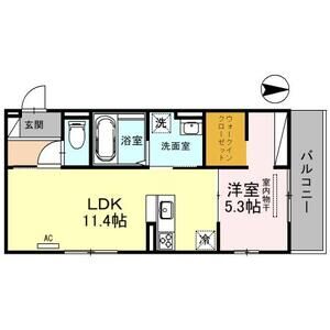 1LDK 間取り図