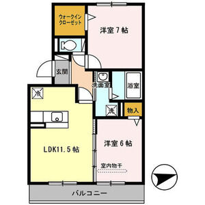 2LDK 間取り図