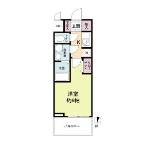 1K 間取り図