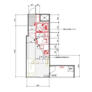 ワンルーム 間取り図