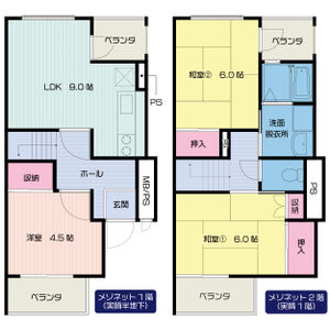 3LDK 間取り図