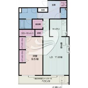 1LDK 間取り図