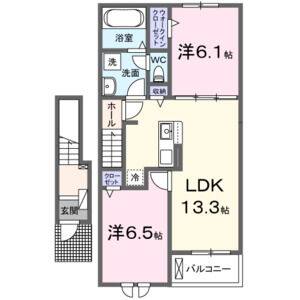 2LDK 間取り図