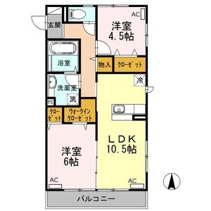 2LDK 間取り図