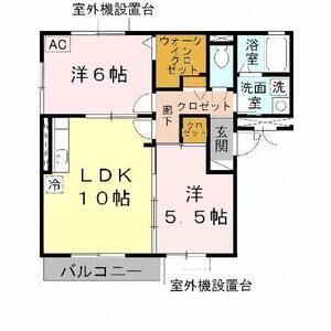 2LDK 間取り図