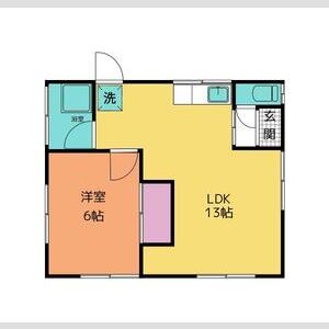 1LDK 間取り図