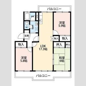 3LDK 間取り図