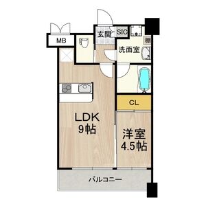 1LDK 間取り図