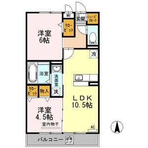2LDK 間取り図