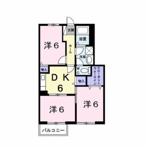 3DK 間取り図