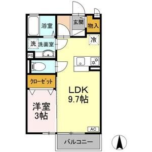 1LDK 間取り図