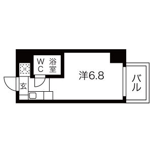 ワンルーム 間取り図