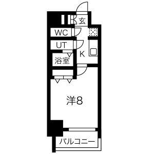 1K 間取り図