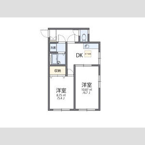 2DK 間取り図