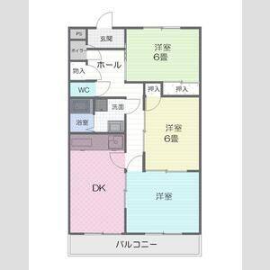 3DK 間取り図