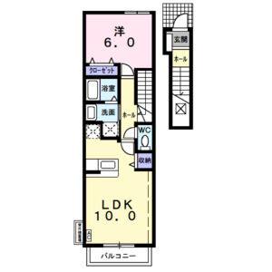 1LDK 間取り図