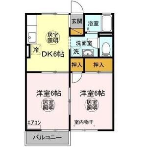 2DK 間取り図