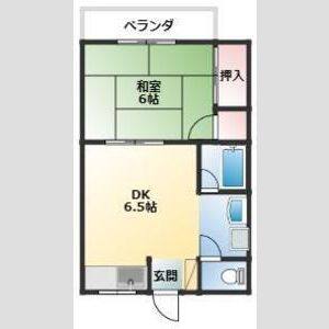 1DK 間取り図