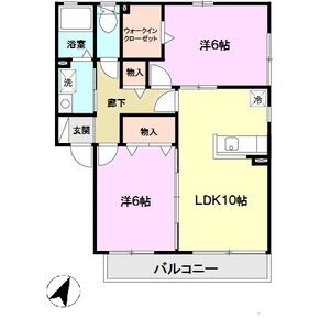 2LDK 間取り図