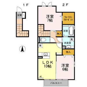 2LDK 間取り図