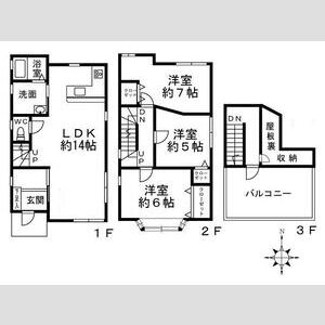 3LDK 間取り図