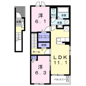 2LDK 間取り図