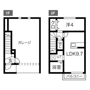 1LDK 間取り図