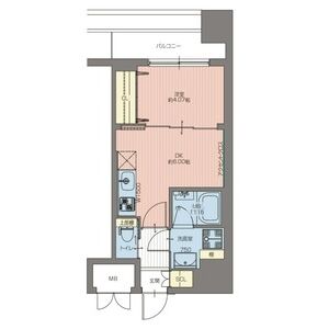 1DK 間取り図