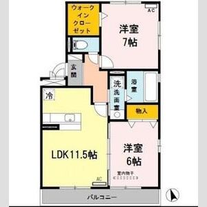 2LDK 間取り図