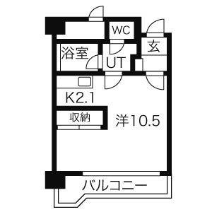 1K 間取り図