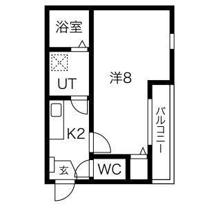 1K 間取り図