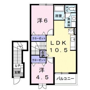 2LDK 間取り図