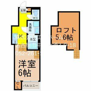 1K 間取り図