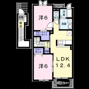 2LDK 間取り図