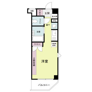 1K 間取り図
