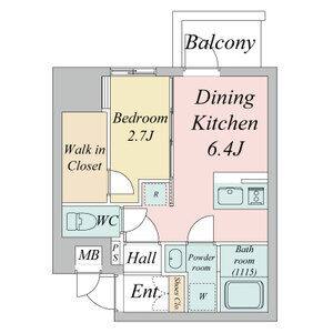 1DK 間取り図